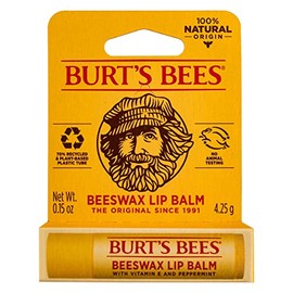 Burt's Bees Bálsamo labial de cera de abeja con vitamina E y menta, 0.15 onzas (paquete de 5)
