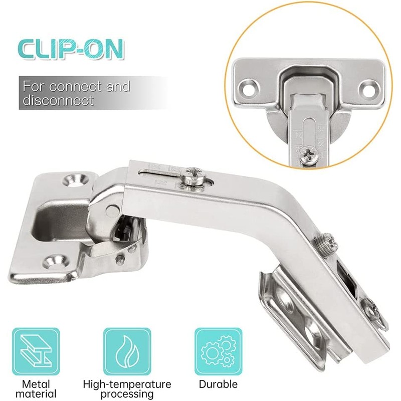 KAPASKI 135 Degree Corner Cabinet Hinge,2Pcs Lazy Susan Self Close