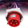 Industrial Socket IP67 Waterproof Aviation Connector 3P+N+E 32A AC 220380V