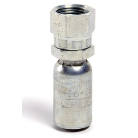 North Mountain Supply Hydraulics Rigid 316 Stainless Steel- 1/2" ORFS Female Fitting for 3/8" Hydraulic Hose - Compression Style Crimp