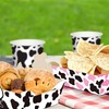 Haxpacal Cow Print Disposable Paper Food Trays 24Pcs Cow Plates