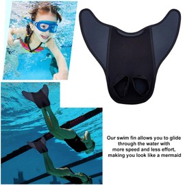 Mermaid Swim Fin for Kids Adults, Adjustable Mermaid Design Swim Diving Monofin Flipper Fins,-Piece Flipper Diving Fins Swimming Training Fins Water Sport Windsurfing Equipment
