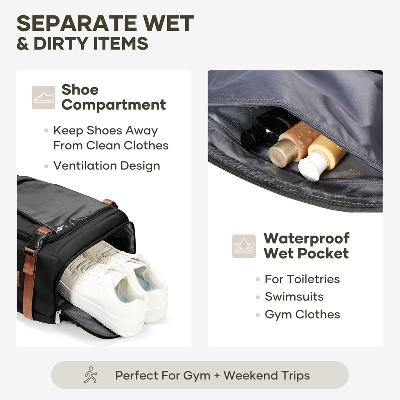coofay Travel Backpack for Women Men,Carry on Backpack for Airplanes,Personal