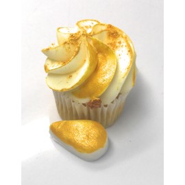 Ultimate Baker Yellow Luster Dust - Edible Dusting Powder for Cakes & Cupcakes - All Natural, Kosher & Vegan - Enhance Your Baking with Pixie-Perfect Shimmer (5grams Yellow Dust)