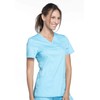 Cherokee Scrubs for Women Mock Wrap Top with 3 Pocket,