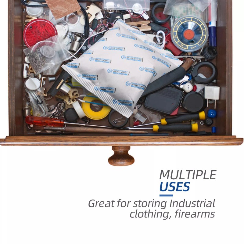 Wisesorb 500 Gram 10 Pack Silica Gel Packets, Tyvek Moisture