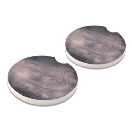 Elektroplate Concrete Design Automotive Ceramic Coasters (2.6" Diameter) | Universal Fit for All Cars, Trucks, SUVs, and More | Absorbent Non-Slip Durable | Set of 2