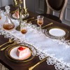 ARTABLE Rectangle Fabric Lace Table Runner Table Runners with Exquisite