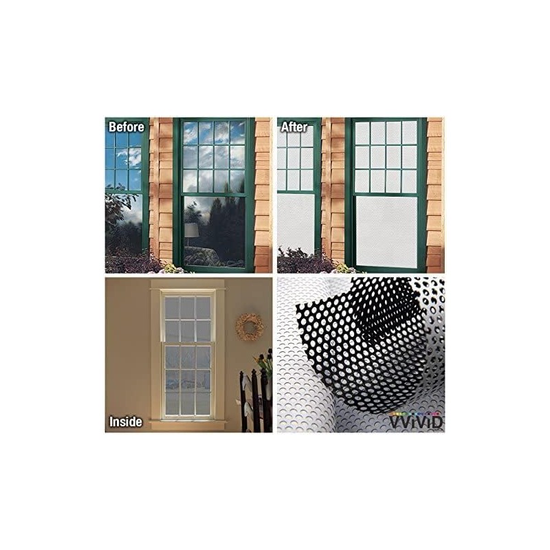 VViViD White Perforated Vinyl Window Film to Prevent Bird Strike