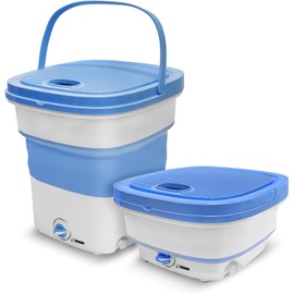 Portable Washing Machine Mini Washer Lightweight Collapsible Bucket - Perfect for Camping, Travelling, Apartment