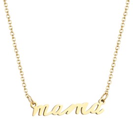 SINYARS Mama Necklace for Women, 14K Gold Plated Dainty Mom Necklace Non Tarnish Jewelry for Mama, Mother Gifts for New Mom, First Time Mommy Gifts, Expecting Mom Gift for Pregnance Friend, Presents