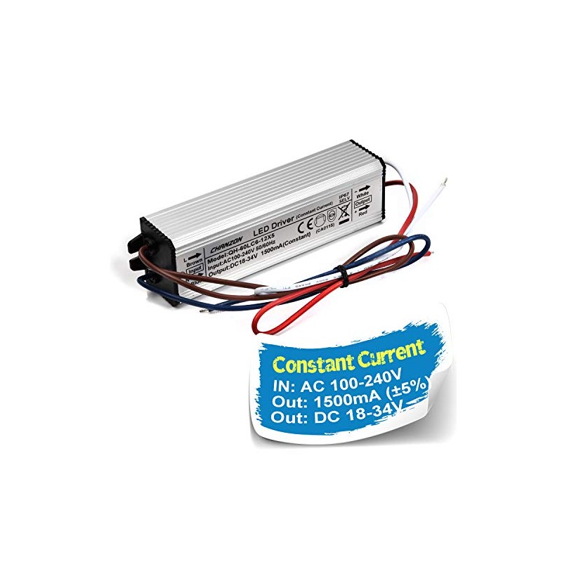 Chanzon LED Driver 1500mA (Constant Current Output) 18V-39V (in:100-240V AC-DC)