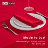 HOMESCAPES Red Cotton Round Tablecloth 6 to 8 seater Large