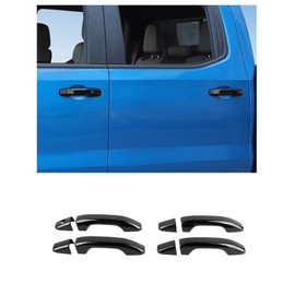 DSWSQ Door Handle Covers Decor Trim Compatible with 2019-2024 Chevy Silverado GMC Sierra/Chevy Colorado GMC Canyon 2023 2024 2025 Car Outside Door Accessories, Black