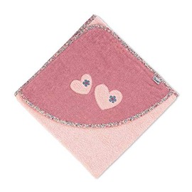 Sterntaler Mabel Hooded Bath Towel, Age 0 Months +, 100 x 100 cm, Soft Pink