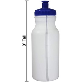 Sports Squeeze Plastic Water Bottles Push/Pull Cap 20 Ounce Bpa-Free Set 8