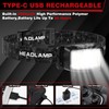 HOATWOU: Rechargeable Headlamp Duo: Two-Pack of 2000-Lumen Ultra-Bright LED Headlamps,