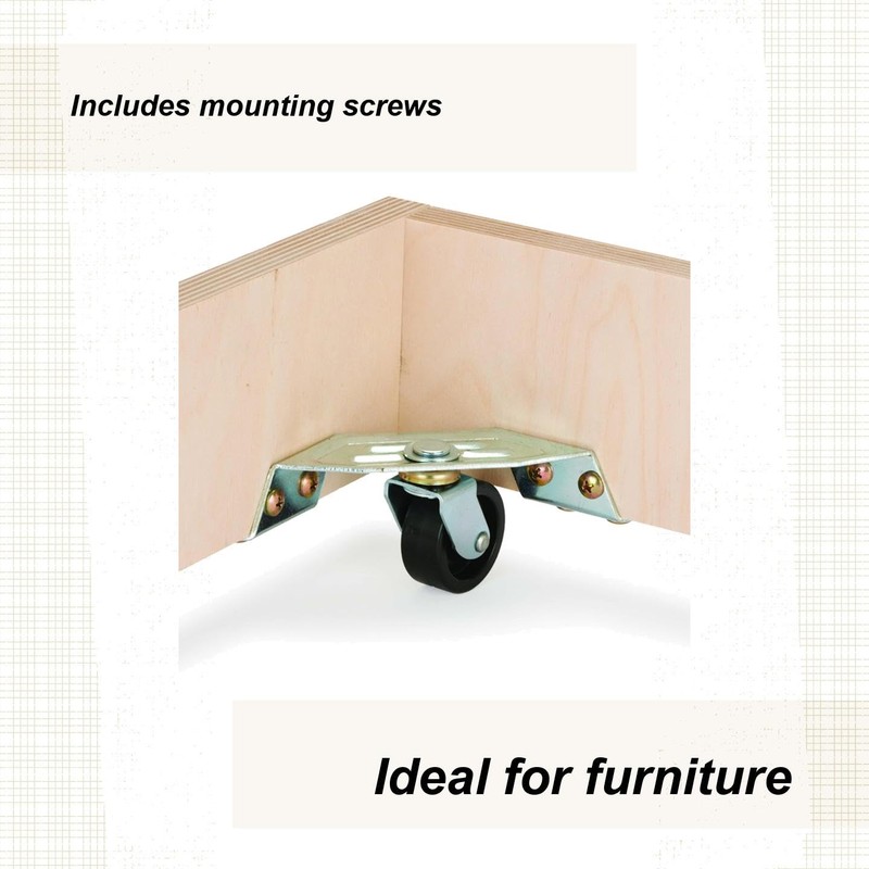 Woodriver Corner Caster Set of 4 Holds 290 Lbs