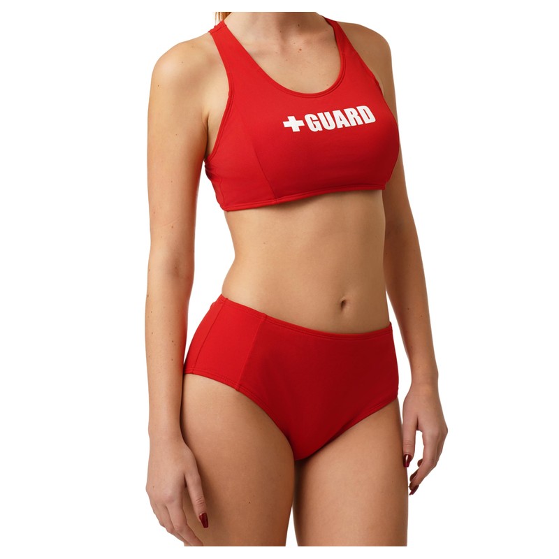 BLARIX Guard High-Waisted Swimsuit 2 Piece Medium Red