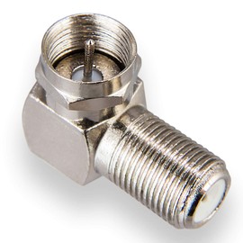 HB-DIGITAL Angle Adaptor for SAT Systems F-Connector (SAT Male) to F Socket (SAT, Female) Right Angle Corner Connector 90° Degree F-Angle Adapter