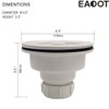 EADOT White Polymer Drain Kitchen Sink Drain Assembly with Removable