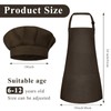 BOUBONI Kids Apron and Chef Hat Set Adjustable Cooking Art