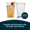 Libbey Reno Patterned Tumbler Glasses, 16-ounce, Set of 8