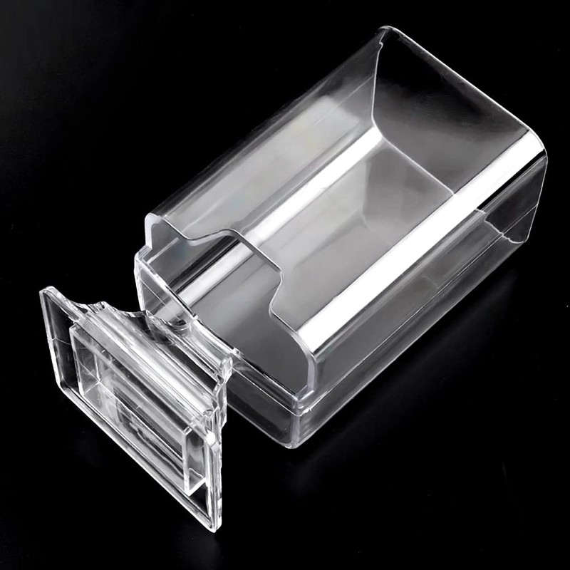 Teensery Transparent Acrylic Cosmetic Cotton Pad Holder Box Makeup Nail
