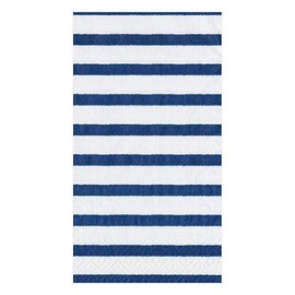 Caspari Guest Towel Bretagne Paper Guest Towel Napkins in Blue-15 Per Package, Guest Towel, Blue (11860G)