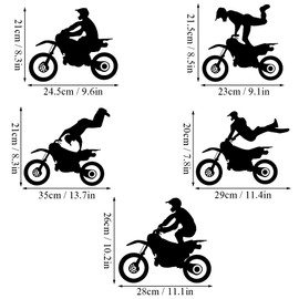 LZYMSZ Bicycle Wall Sticker 62.9 x 15.7 Inch Mountain Bike Vinyl Sticker Wall Picture Extreme Sports Bicycle Art Silhouette Wall Picture for Men Children Boys Room (5)