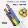 EXTRASTAR 1 Pack 3 Outlet Power Strip with Switch Cable