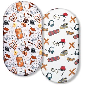 Stretch Ultra Soft Fitted Bassinet Sheet Set 2 Pack，Universal Cradle Sheet Set for Rectangle, Oval, or Hourglass Bassinet Pad/Mattress