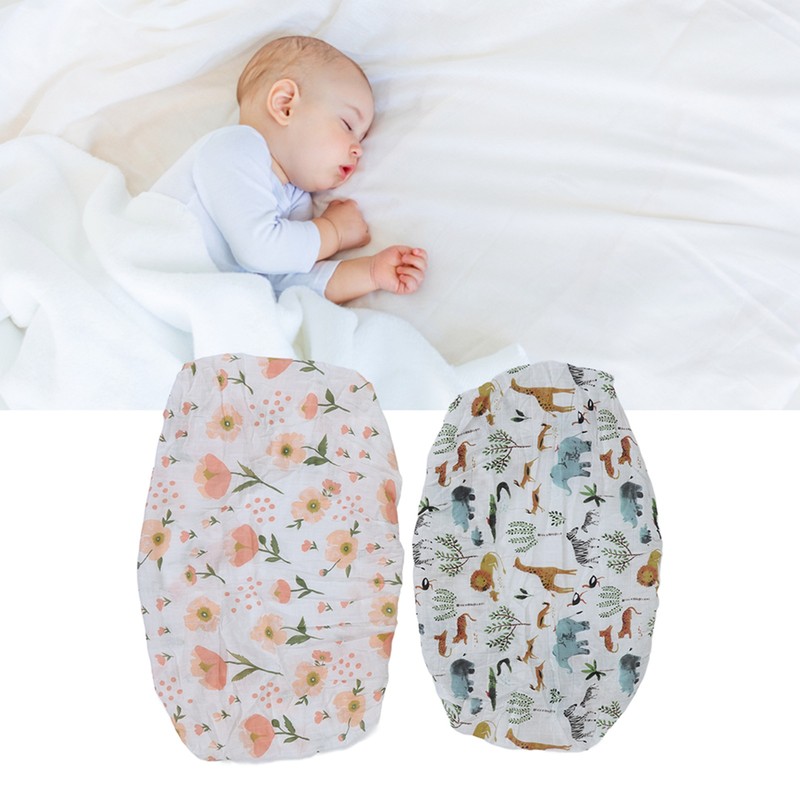 2pcs Baby Diaper Changing Covers Printing Cotton Yarn Removable Infant