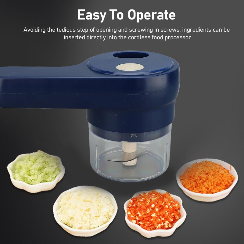 4 in 1 Vegetable Chopper, Cordless Mini Chopper Handheld Electric