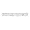 Westcott Acrylic Clear Ruler, Easy-to-Read Markings, Scratch-Resistant Design, Raised Beveled