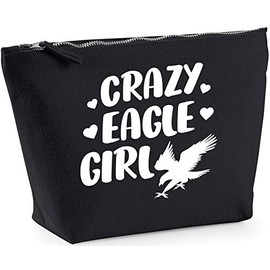 Hippowarehouse Crazy eagle girlprinted make up cosmetic wash bag 18x19x9cm