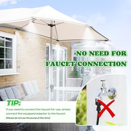 Moongiantgo Outdoor Misting Cooling System with Pump- 116PSI High Pressure Mister with 65.5FT(20M) Water pipe+24 Misting Nozzles 0.02’’+3/4’’ Faucet Adapter - System for Outside Patio Garden Beaches