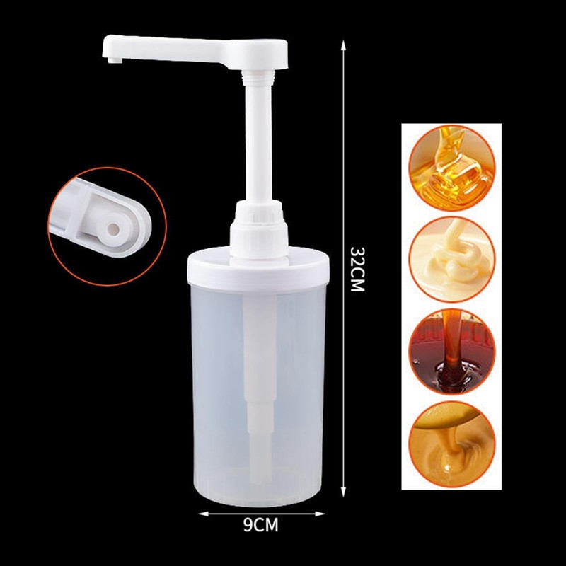 Qianly Quantitative Squeeze Bottle Sauce Pump Dispenser Pump Container Honey