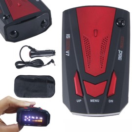 Radar Detectors for Cars: Dectector Driving Aids for Long Range Detection 360 Degree,Built-in GPS,16 Band Voice Alert,1080P HD Auto Focus Webcam with Microphone for City Road/Highway(Red)