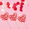 Fruidles Six-Pack 80-Gram Jumbo Heart Swirl Lollipop Red and White