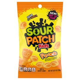 SOUR PATCH KIDS Peach Soft and Chewy Candy, 8-8.07 oz Bags