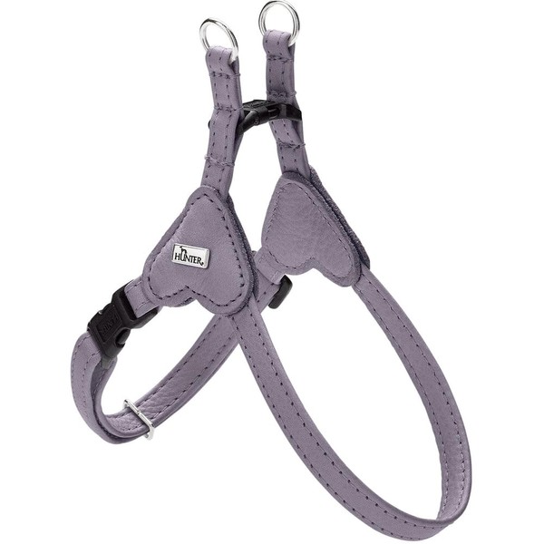 HUNTER SOHO MINI Dog Harness, Colour: Lilac Grey, Cowhide Leather,