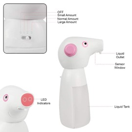 Hand Soap Dispenser for Kids Touch-Less 12 Oz Hands-Free Foaming Dispenser with Infrared Motion Sensor (White)