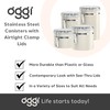 Oggi Stainless Steel Kitchen Canister 26 fl oz, Gray -