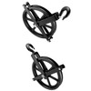 QWORK Scaffolding Wheels, 12" Aluminum Lifting Pulley, 1000 Lbs Ladder