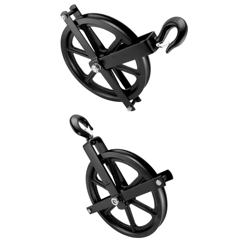 QWORK Scaffolding Wheels, 12" Aluminum Lifting Pulley, 1000 Lbs Ladder