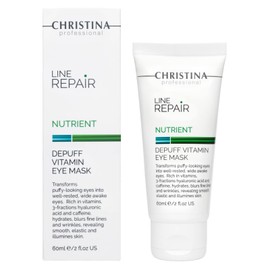 -CHRISTINA- Line Repair Depuff Vitamin Eye Facial Mask with Hyaluronic Acid | Combats Puffiness and Wrinkles | Nourishing Face Masks Skincare | For Dry, Normal, Sensitive Skin 60ml / 2 fl.oz