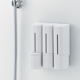 Richell 110046 Hover Magnetic Foam Dispenser, 500 White, 1 Piece, One-Handed, Refill, Push, Float, Getting Out Underneath, Hand Soap, Bath, Storage, Plastic, Size: 2.6 x 4.1 x 9.1 inches (6.6 x 10.4 x