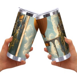 Modern Line Series 20oz Double Silver Side Insulated Tumblercapacity: 20oz, color: White