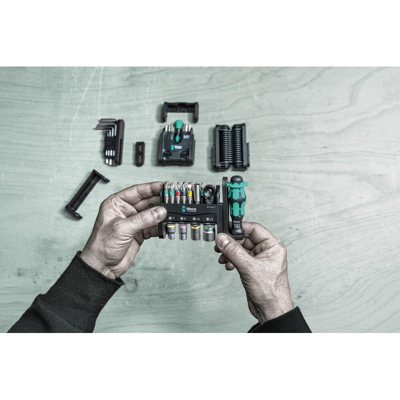 WERA Wera 21-Piece 1/4" Ratchet Bit Set Tool-Check Modular with